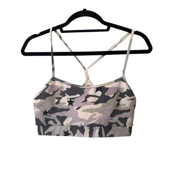 MONROW‎ Camo Racerback Sports Bra Sz L - Picture 1 of 4